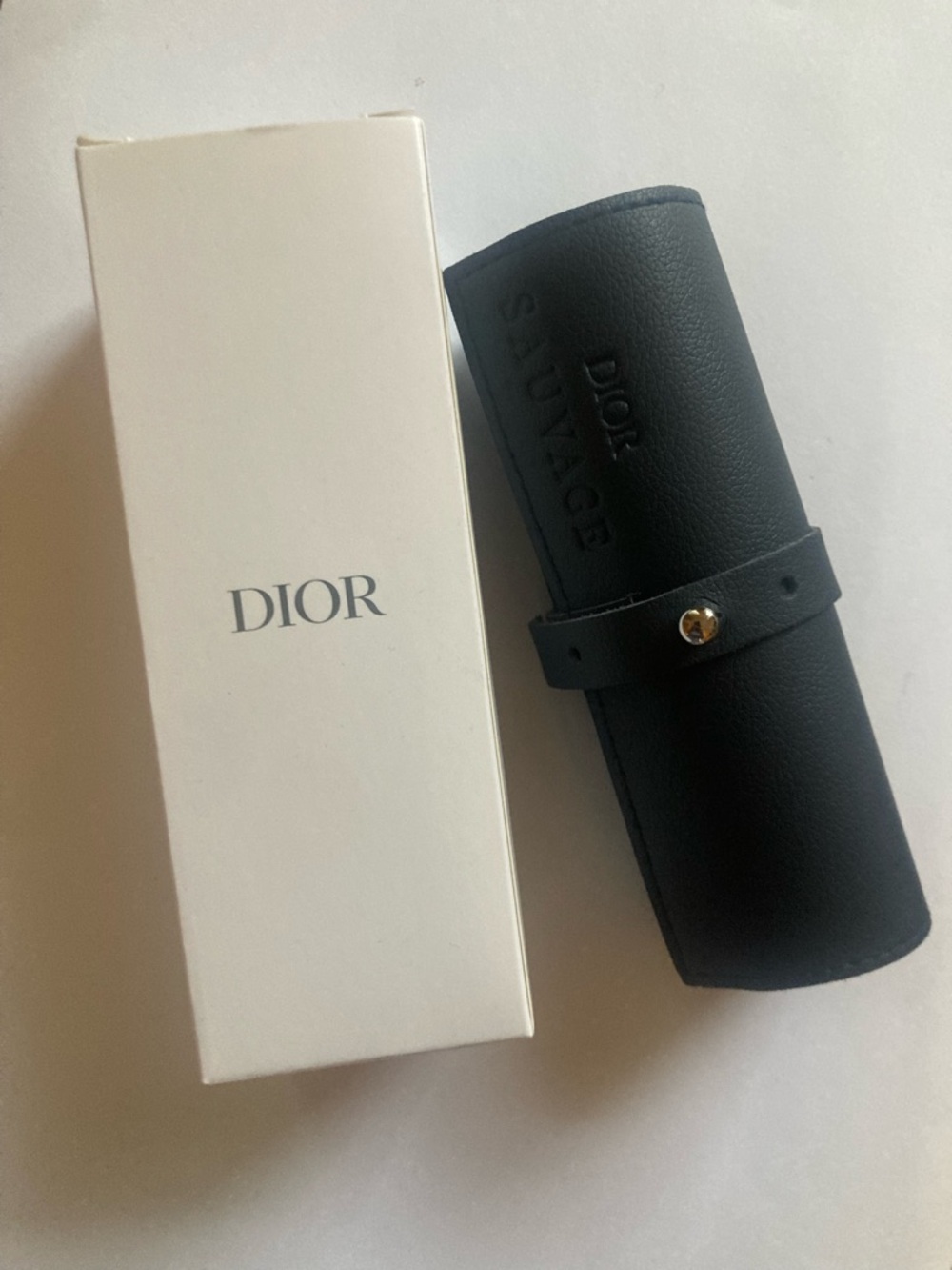 Dior Sauvage Black Leather Travel Case